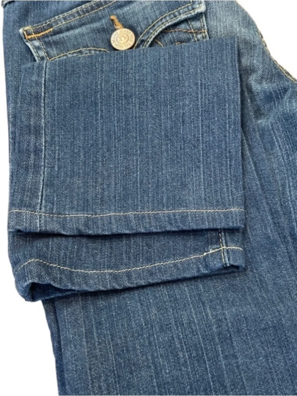 True Religion Low Rise Billy Bootcut Jeans Tab Pocket Y2K 25 - Picture 10 of 10